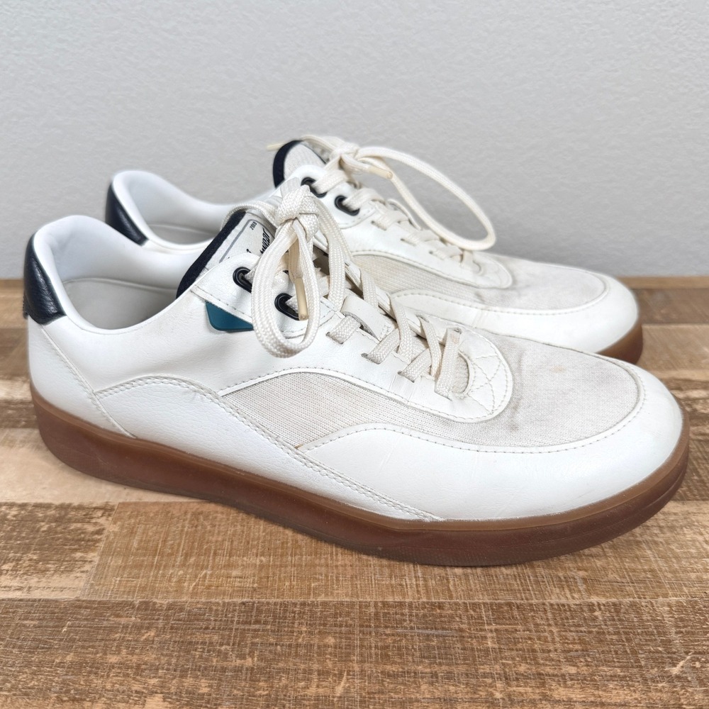 Vessi Courtside Classic Sneakers Mens 9 White Gum Sole Waterproof Low Top Shoes